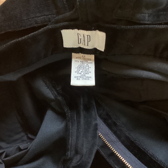 GAP Black velvety dressy pants, EUC, size 12 short - Picture 2 of 3